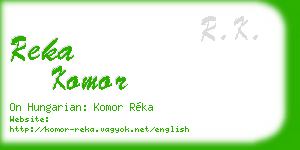 reka komor business card